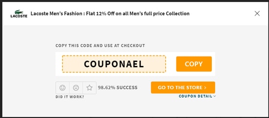 lacoste online coupons