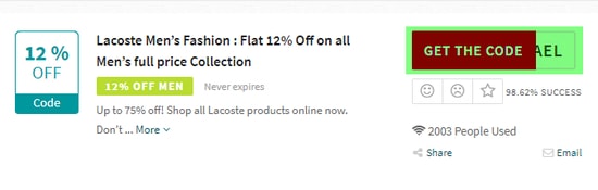 lacoste coupon code may 2019