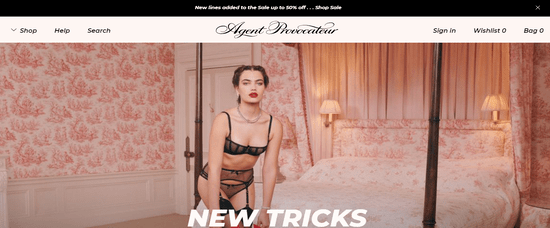 Agent Provocateur Website