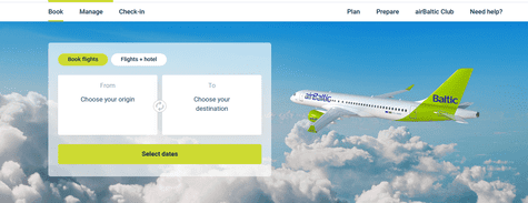 airBaltic Book Flights 