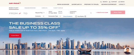 airindia Website