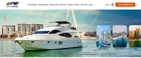 Asfar Yacht Website