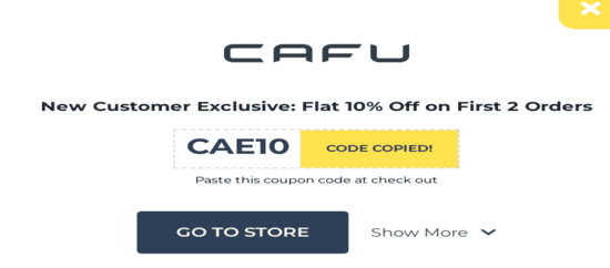 Copy CAFU Discount Code