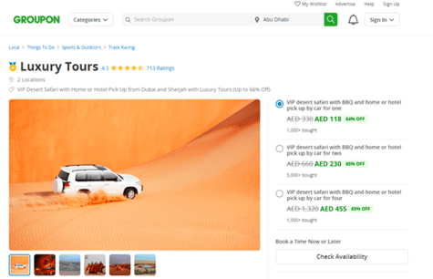 Desert Safri Groupon