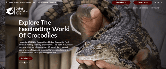 Visit Dubai Crocodile Park Website