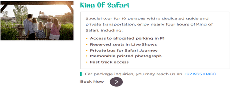 Dubai Safari Park King of Safari