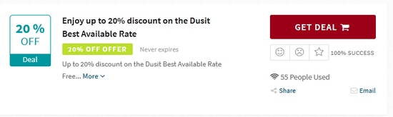 Dusit Thani Dubai Show Coupon