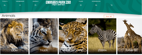Emirates Park Zoo & Resort  Animals