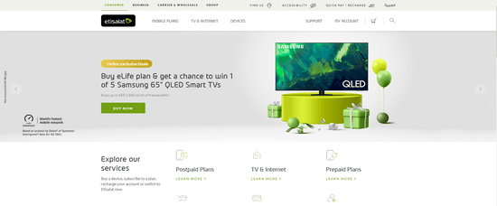 Etisalat Official Website