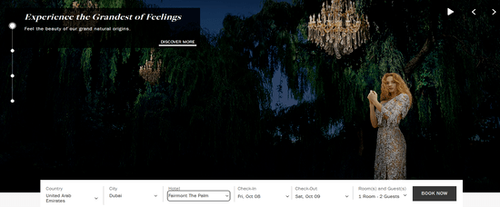 Fairmont Hotels Website