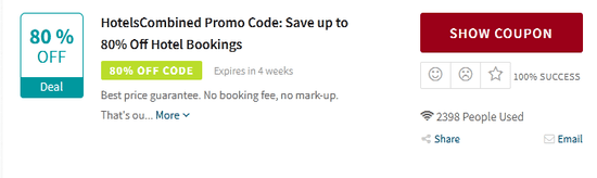 HotelsCombined Promo Code