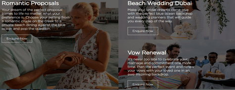 JA Resorts Weddings Packages