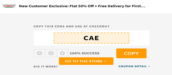 Copy Krispy Kreme Code