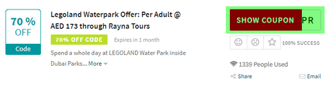 Legoland Water Park Code