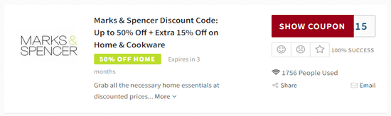 Marks & Spencer Promo Code