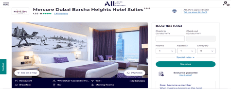 Mercure Dubai Barsha Heights Hotel Suites at Mercure Hotels