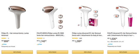 Philip’s hair removal appliances