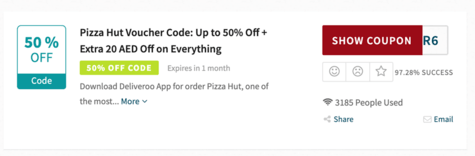 Pizza Hut Code