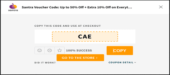 Santra Coupon Code