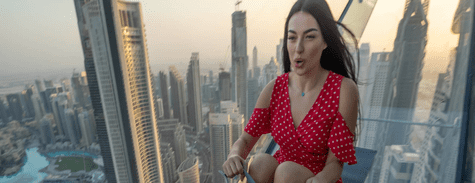 Sky Views Dubai's Glass Slide