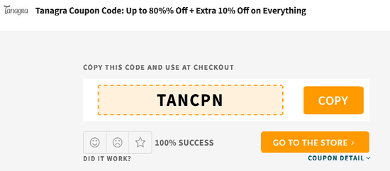 Tanagra Promo Code