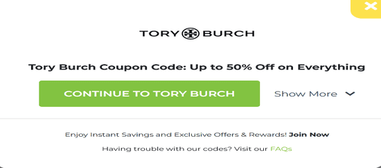 Copy Tory Burch’s Promo