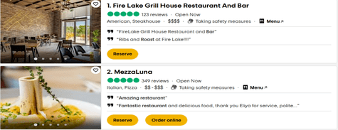 TripAdvisor Restaurants